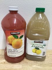 ジュース計2本セット　KS　ルビーレッドグレープフルーツジュース　オーガニックレモネード