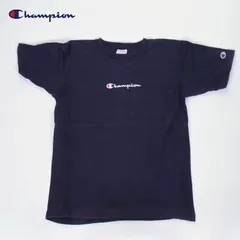 Champion C3-M304 T-shirts 半袖 Tシャツ チャンピオン トップス ワンポイント ロゴマーク USED【チャンピオン 半袖Tシャツ  tシャツ クルーネック ネイビー カットソー 刺繍 CHAMPION リバースウィーブ ユーズド】