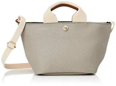 ライトグレー [トプカピ スコッチグレイン ネオレザー ショルダー付き ミニ トートバッグ プレーン BREATH レディース ライトグレー