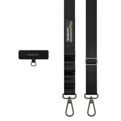【新品】 [MagEasy] スマホショルダー 斜めがけ/首掛け/肩掛け 太め スマホストラップ 長さ調節 可能 (ストラップ ホルダー 付き) 落下防止 携帯ストラップ [ スマートフォン 各種 対応 ] Strap+ Strap Card (20mm) 0
