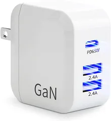 LUCKYDUO PD 充電器 65W 急速充電器 Type-C 3ポート3台同時充電 GaN充電器 窒化ガリウム/PPS/USB-C