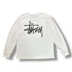 STUSSY Basic Stussy LS Tee ベーシックロングスリーブTシャツ 長袖Tシャツ カットソー ロンT ステューシー 1995000 ホワイト L 90181A7