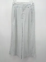 ◇ LAUTREAMONT ロートレアモン シンプル オフィス系 ワイドパンツ サイズ38 ライトブルー レディース P  【1406240007394】