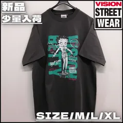 【新作】【VISION STREET WEAR✖Betty Boop／ビジョンストリートウェア✖ベディーブープ・ラクガキTEE（チャコール）】ストリートファッション スケボーブランド スケーター アメカジ ユニセックス 新品 少量入荷 新作入荷 5505036