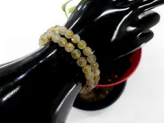 天然石 金針ルチルクォーツ形状記憶ブレスレット・アンクレット  　　250720538