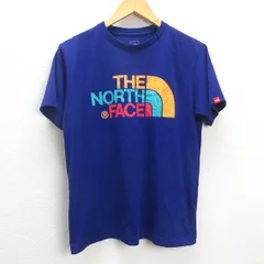 Q■ノースフェイス/THE NORTH FACE Colorful Logo Tee NT31931カラフルロゴTシャツ■青系【メンズM 】MENS/52【中古】