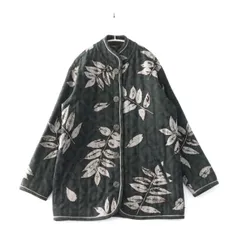 【中古A】vintage KOOS クース S メンズ ジャケット 80s 90s リバーシブル ペイズリー リーフ柄 ヴィンテージ カーキ 黒 中古A 古着