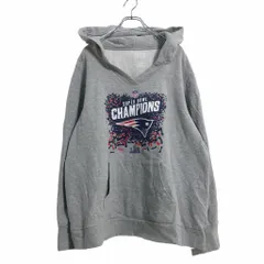 NFL プリント スウェット パーカー XL グレー メキシコ製 Vネック アメフト 古着卸 アメリカ仕入 a505-5210