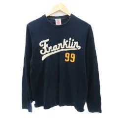 フランクリン&マーシャル FRANKLIN&MARSHALL カットソー 長袖 刺繍 S 紺 ネイビー /YK1のサムネイル