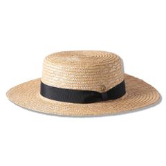 【2025SUMMER】ANIMALIA アニマリア Straw Boater HAT (NATURAL/BLACK) ストローハット 麦わら帽子
