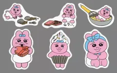 【中古】シール・ステッカー 全6種セット 「おぱんちゅうさぎ ホログラムBIGステッカー」 ローソン・Loppi・HMV＆BOOKS online限定