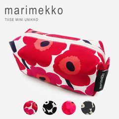 新品 未使用 マリメッコ ウニッコ ポーチ ブランド メイクポーチ ピンク スクエア marimekko Tiise Mini Unikko 047196