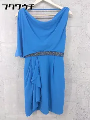 ◇ DIAGRAM GRACE CONTINENTAL 装飾 デザイン ノースリーブ ミニ ワンピース サイズ34 ブルー レディース 【中古】 【1002801207342】