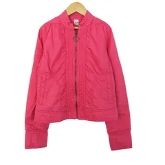ザラキッズ ブルゾン ジャケット アウター コットン キッズ 女の子用 140サイズ ピンク ZARA KIDS 【中古】