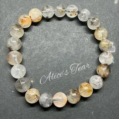 ♤ ♣︎ ミックスハーキマーダイヤモンド ♧ ♠︎  ハーキマー水晶ブレスレット☆天然石C12071