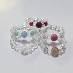 SHOP開店記念価格♡r31〜r35♡クラック水晶♡ロードナイト♡ピンクタイガーアイ♡ピンクアゲート♡スモーキークォーツ♡グレーオニキス♡アマゾナイト♡水晶