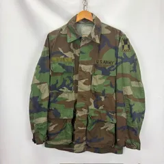 90年代 U.S.ARMY 実物 ウッドランドカモ迷彩 B.D.U. ミリタリーシャツジャケット 第416工兵コマンドパッチ サイズスモール 07071710 01