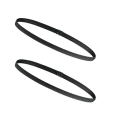 ヘッドバンド 髪留め ヘアゴム 汗止め 2本セット サッカー スポーツ レディース メンズ 9mm幅 (ブラック) ヘアバンド 細い 【色が選べる】 WBway