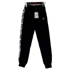 美品  FILA フィラ タグ付き サイドライン スウェットパンツ size140/ブラック
