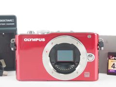 オリンパス Olympus Pen Lite E-PL3 Mirrorless Digital Camera Body RED [美品] #Z5109A