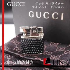 希少品【正規品】着火未確認 GUCCI グッチ ガスライター ブラック ラインストーン/シルバー 箱 収納袋付き - メルカリ