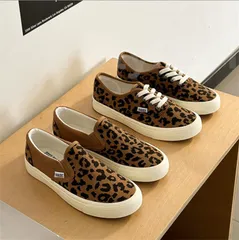 スリッポン ぺたんこシューズ レディース レオパード 履きやすい フラットシューズ キャンバス  紐なし シンプル 痛くない  疲れない 超軽量シンプルカジュアル