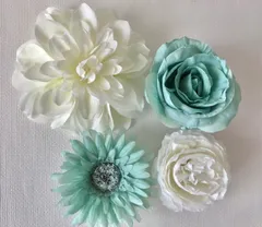 ウォールフラワー　ターコイズブルー４点セット