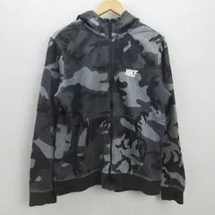 G■ナイキ/NIKE フルジップパーカー/迷彩【XL】灰系/men's/11【中古】■