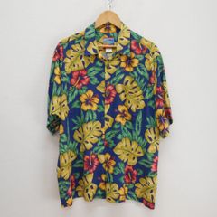 JAMS WORLD ハワイ製 絵画調 花柄 アロハシャツ レーヨン Mサイズ