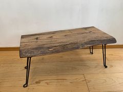 ケヤキ 欅 折り畳みテーブル 68cm ローテーブル ちゃぶ台 [T129]