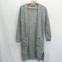 ◇ ⊇ INGNI イング リブ編み 長袖 ロングニットカーディガン サイズM グレー レディース E  【1409100009712】