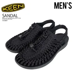 KEEN (キーン) MENS UNEEK (メンズ ユニーク) メンズ ハイブリッド ストラップ スニーカーサンダル シューズ トレンド クラシック レトロ タウンユース 普段使い カジュアル ストリート アウトドア 黒 BLACK 1014097