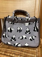 ハンドメイド　トートバック(パンダ柄)