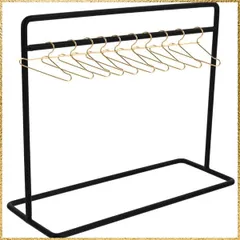 ☆彡送料無料でお届け☆彡Color:ブラック×2個_Size:15X12X5.5CMx2pcs STOBOK ドール用 ハンガーラック 2個 ミニチュアハンガーセット 20個ハンガー付き 服 人形用 1/6スケール BJD 着せ替えドール服 衣類ラック ドール