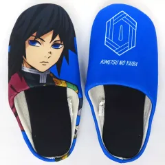 【中古】ルームシューズ・室内履き 冨岡義勇 ルームシューズ ブルー「鬼滅の刃×しまむら」
