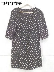 ◇ Simplicite シンプリシテェ 水玉 ドット 日本製 長袖 膝下丈 ワンピース ブラック レディース 【中古】 【1103090019927】のサムネイル