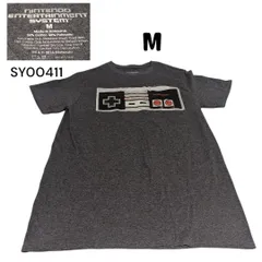 任天堂オフィシャル古着コントローラープリント半袖TシャツMグレー SY00411のサムネイル
