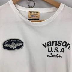 291295=Homme VANSON COTTON 5分袖 プリント パッチ Tシャツ サイズⅡ　06061109　01
