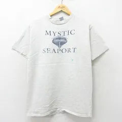 M/古着 半袖 ビンテージ Tシャツ メンズ 90s ポート コットン クルーネック 薄グレー 霜降り 24jun15 中古