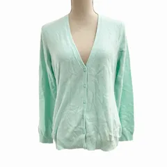 MY LITTLE FAVORITE タグ付き ニット カーディガン カシミヤ100％ 緑 グリーン系 L