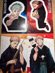呪術廻戦 キャラクター カード ポストカード ステッカーシール 4 種 セット