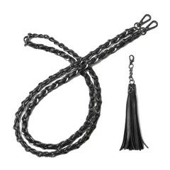 [BEAULEGAN] チェーン ストラップ ショルダー クロスボディバッグ用 付け替え 120 CM (黒/黒)