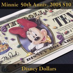 ディズニーダラー 2005年 10ドル ミニー /  ディズニーランド50周年 シリーズT