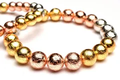 宇宙からの贈り物 アルタイ隕石(メテオライト)　10mm　ミックス ブレスレット  1個売り パワーストーン 天然石 _BG5993-10