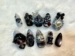 SixTONES 松村北斗 ネイルチップ 推しネイル 黒 ブラック ジャニーズ 推し活 北斗