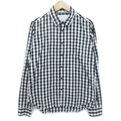 アーバンリサーチ ドアーズ URBAN RESEARCH DOORS FORK&SPOON カジュアルシャツ ブラウス 長袖 ギンガムチェック柄 F 白 黒 ホワイト ブラック /FF45