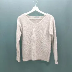 ◇ nano universe Vネック ニット生地 ふわふわ フェミニン 長袖 セーター 表記なし ライトパープル レディース E  【1308290023532】