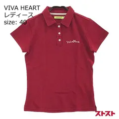 VIVA HEART ビバハート 半袖ポロシャツ レッド系 40 [240001971170]#