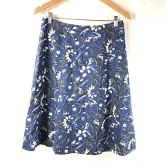 スキャパ SCAPA スカート フレア 花柄 ブルー系 40サイズ 925190のサムネイル