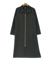 GroundY T/Wギャバジン襟リブロングジップシャツコート ブラック